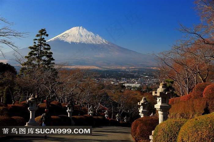 美丽的日本富士山风景