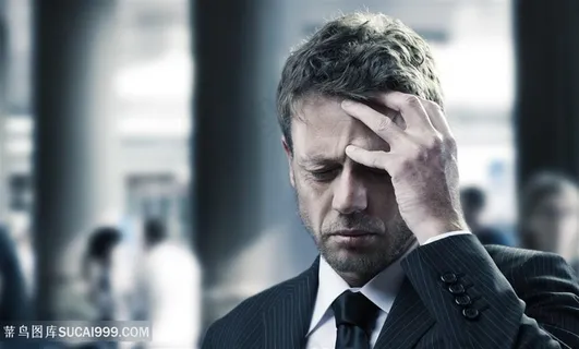 难受的商务人士高清图片