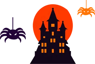 万圣节节日卡通素材城堡