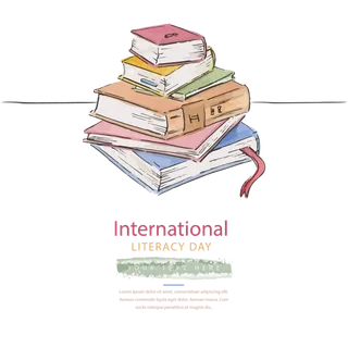 简笔书本绘画卡通少儿兴趣班