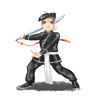 卡通京剧戏剧人物脸谱插画PNG图片 国潮中国风Q版戏剧人物PS素材