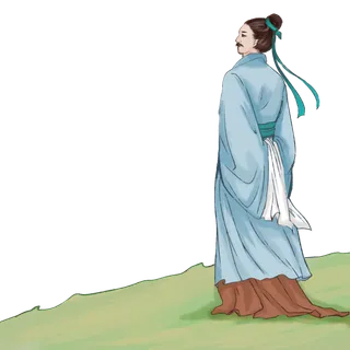 端午节中国历史人物屈原手绘插画