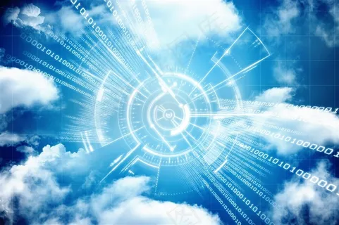 炫彩蓝色科技背景