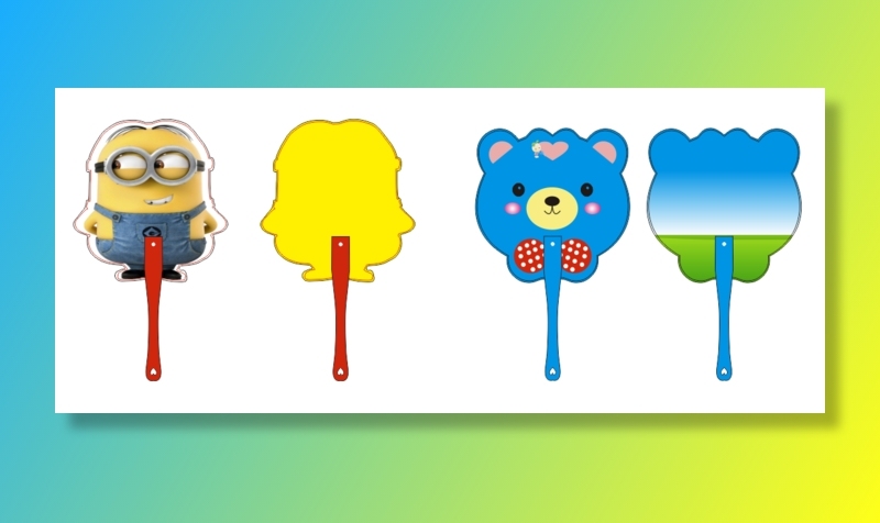 异形扇子模版小黄人