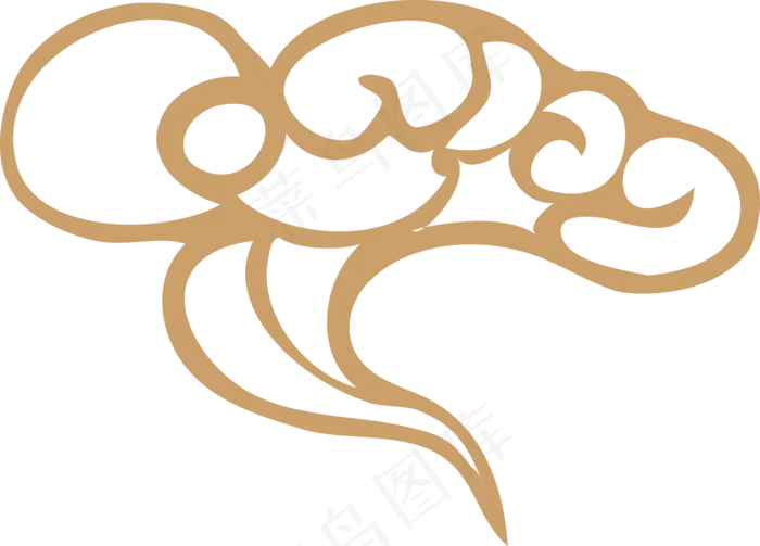 中式传统祥云中国风古典水纹吉祥图案免抠