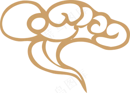 中式传统祥云中国风古典水纹吉祥图案免抠