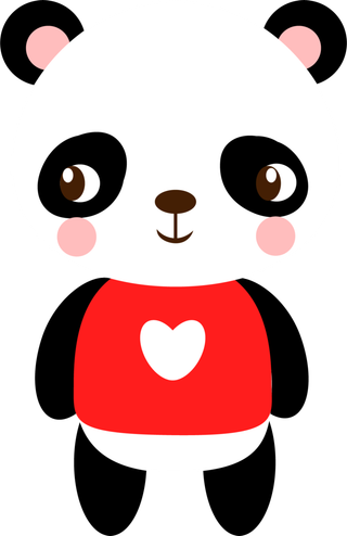 卡通动画动画小动物小熊猫免扣PNG手绘插画图片素材 (60)