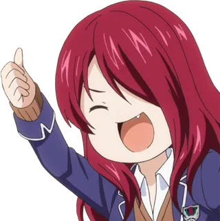 红发女孩简笔素材点赞