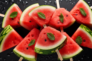 夏日冰镇西瓜摄影图