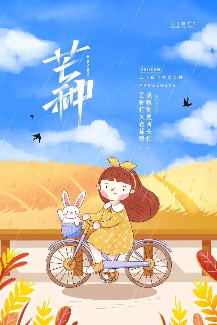 芒种 芒种海报psd模版下载