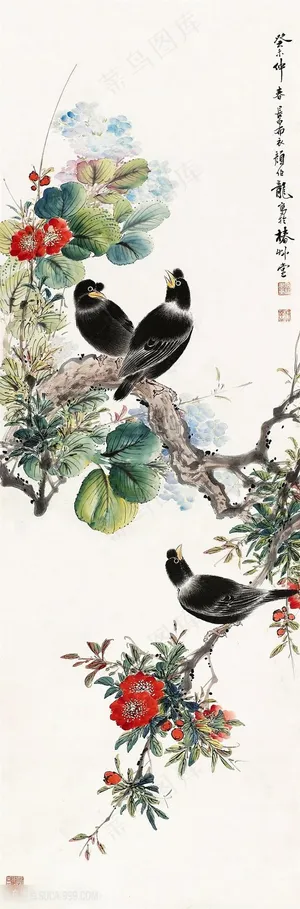 中式花鸟时尚艺术装饰画