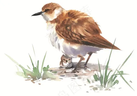 彩绘鸟儿幼鸟素材 彩绘鸟儿幼鸟素材