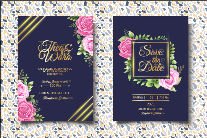 祝贺婚礼结婚邀请卡素材