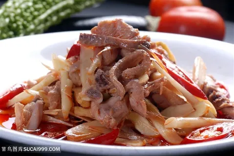 姜爆鸡中华美食摄影图 姜爆鸡中华美食摄影图