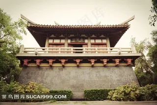 河南洛阳王城公园古建筑素材