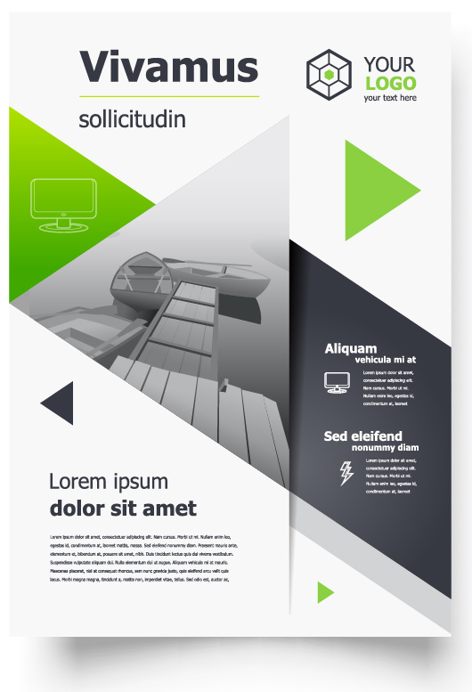 包装宣传册设计模板传单页抽象商务宣传册A4模板创意封面趋势宣传