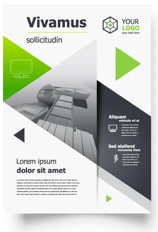 包装宣传册设计模板传单页抽象商务宣传册A4模板创意封面趋势宣传