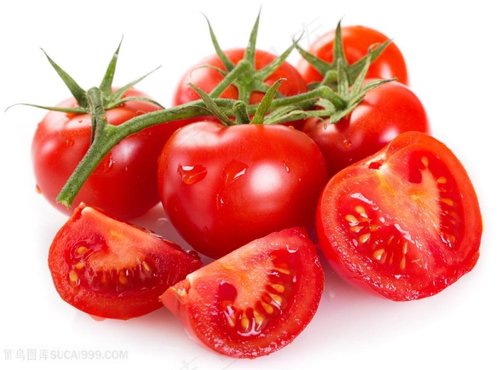 新鲜番茄特写高清图片