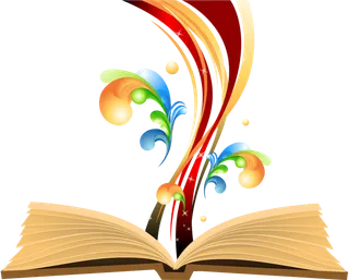 书本展开卡通弧形线条少儿兴趣班