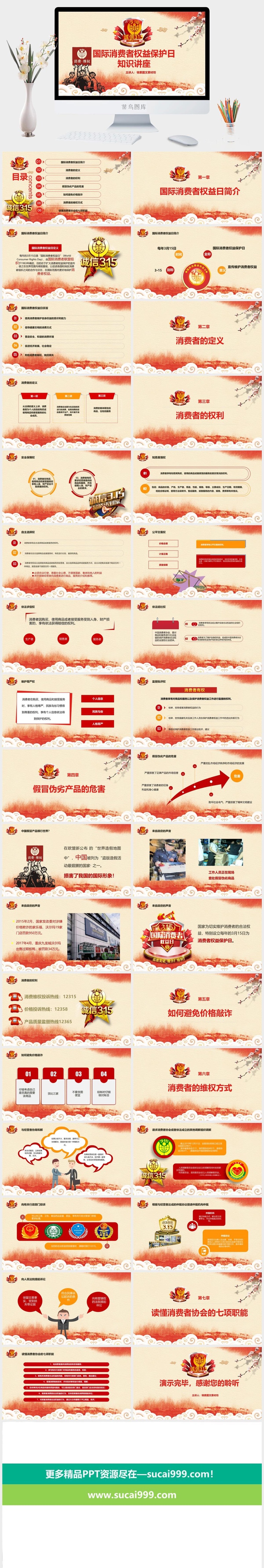 消费者权益日PPT模板