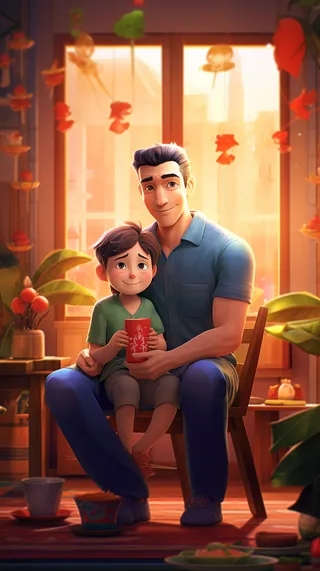 父亲 父亲节 温馨 坚强 爱护 关怀 教育 快乐 幸福 父爱