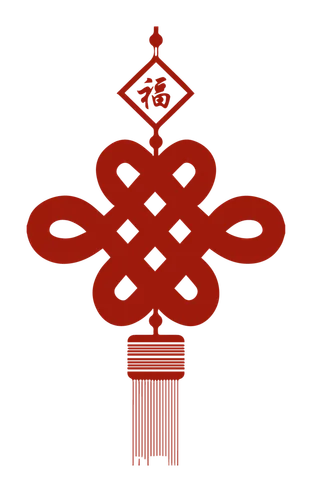 红色平安结中国结免扣素材