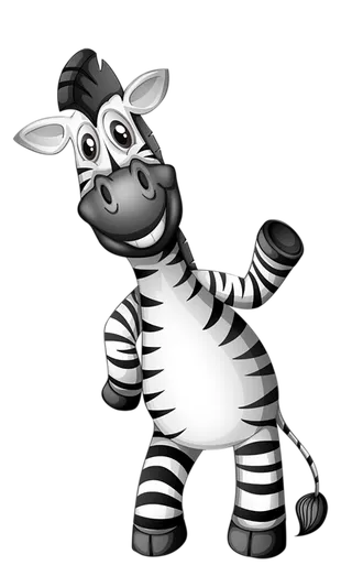 斑马黑白卡通