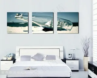 无框画高清素材漂流瓶