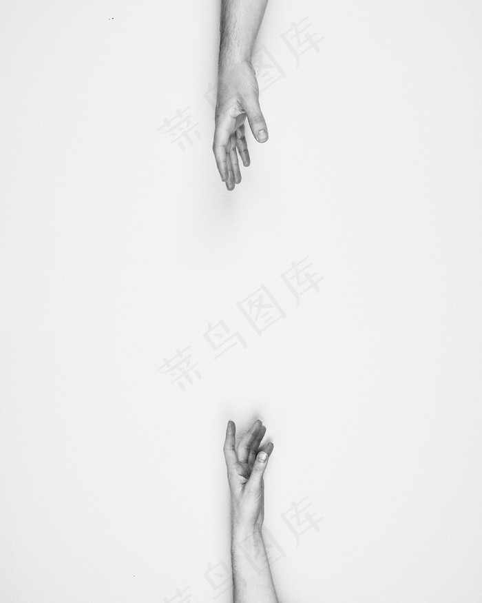 两只手分开了图片