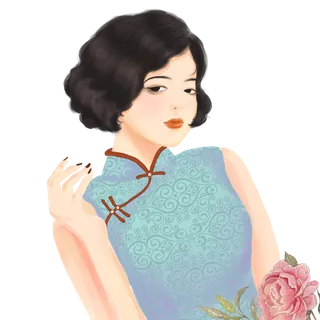 传统旗袍美女 (83)