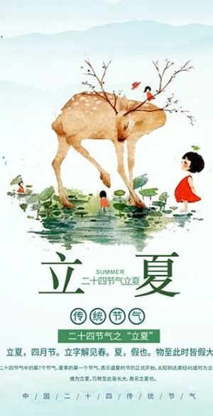 24节气立夏海报