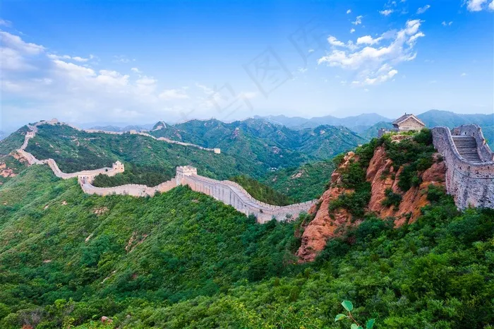 美丽的万里长城景色