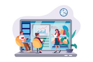 扁平化人物场景办公互联网等距ai矢量设计网页海报UI素材插画