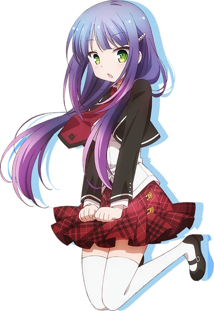 红裙长发女孩人物素材卡通