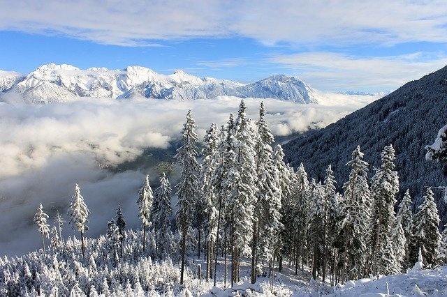 冬天白雪背景风景
