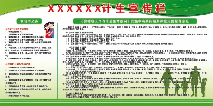 安徽省计生宣传栏cdr矢量模版下载