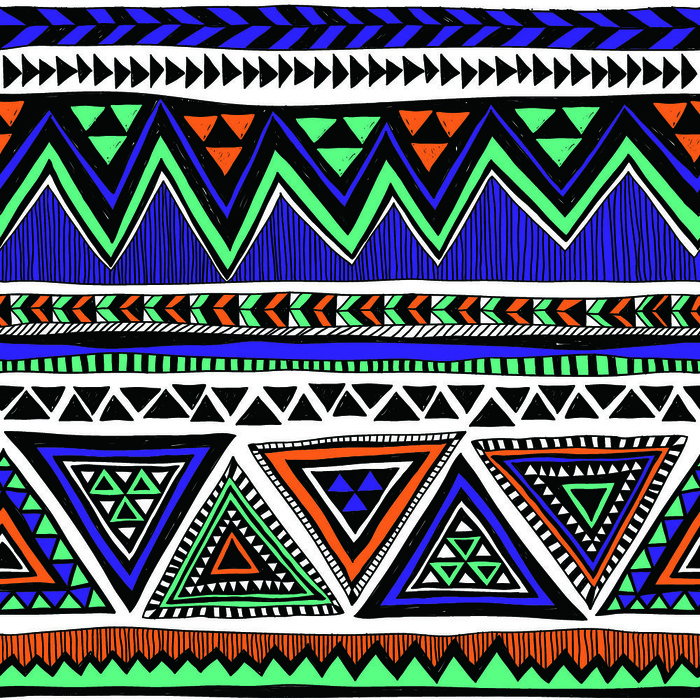 少数民族藏族特色花纹波西米亚风纹理背景图案设计AI矢量图片素材