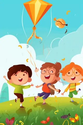 儿童扁平彩色背景