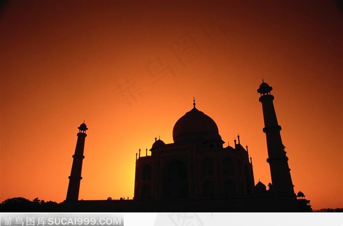 黄昏下的泰姬陵