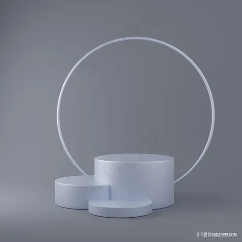 高清化妆品展台产品展台简约空间背景图片