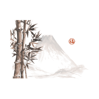 山水画素材中国风水墨画素材元素中国画