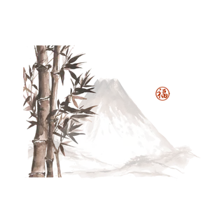 山水画素材中国风水墨画素材元素中国画