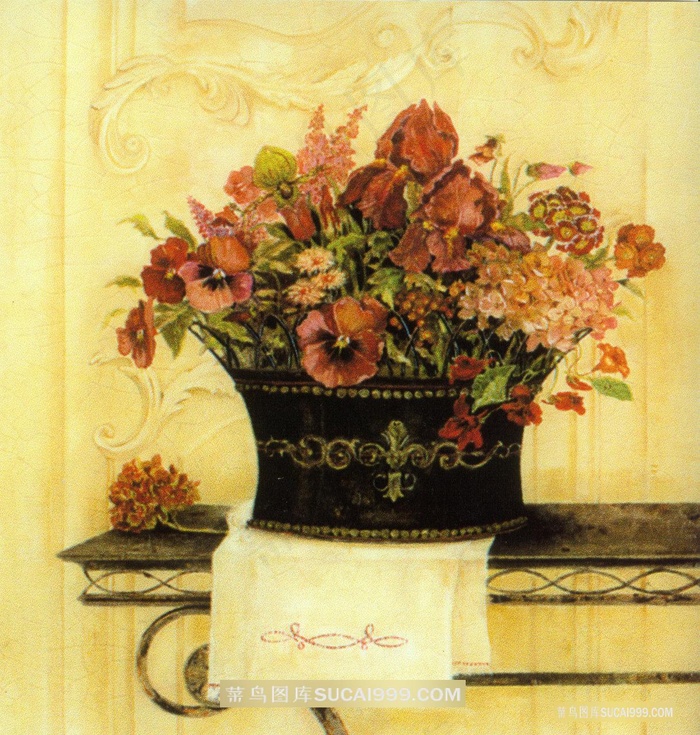 唯美花卉花瓶艺术装饰画