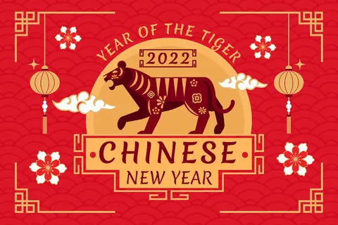 新年虎年中国风剪纸