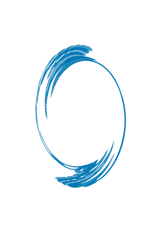 蓝色椭圆背景画册免抠素材