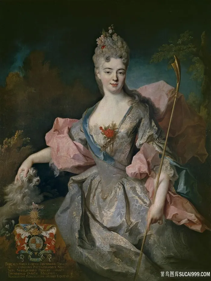 奥德利，让・巴蒂斯特夫人肖像油画