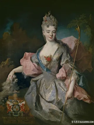 奥德利，让・巴蒂斯特夫人肖像油画