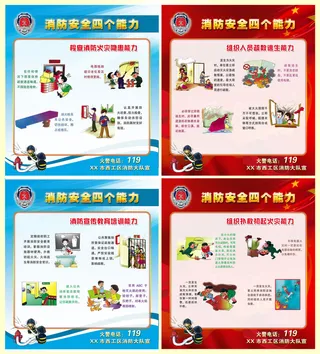 消防四个能力宣传栏
