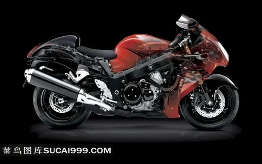 铃木隼摩托车摄影素材