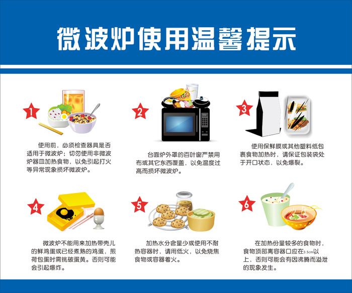 微波炉使用温馨提示cdr矢量模版下载